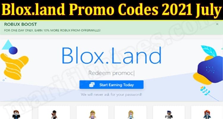 Blox Land Promo Codes 2021 July How To Redeem - 50 robux code