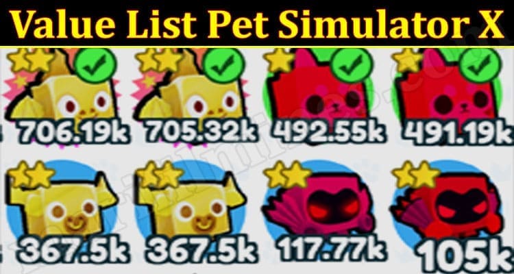 Pet simulator x value list in gems