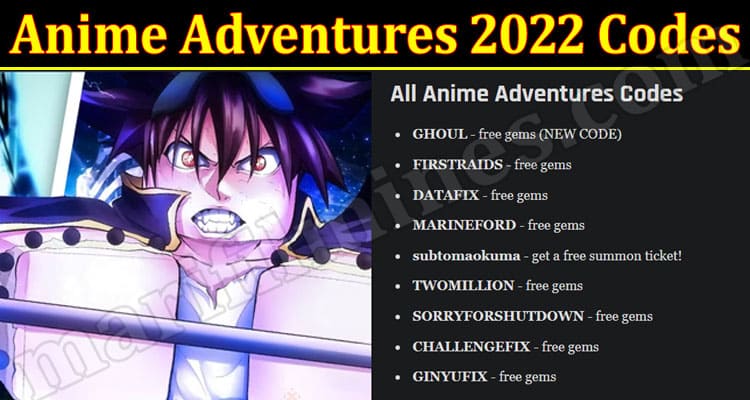 NEW UPDATE CODES UPD 2 Anime Adventures ROBLOX  LIMITED CODES TIME  2 AUGUST  2022  YouTube