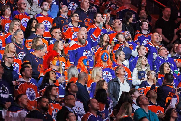 What is the Name of Oilers Fan Flashes Crowd Unedited